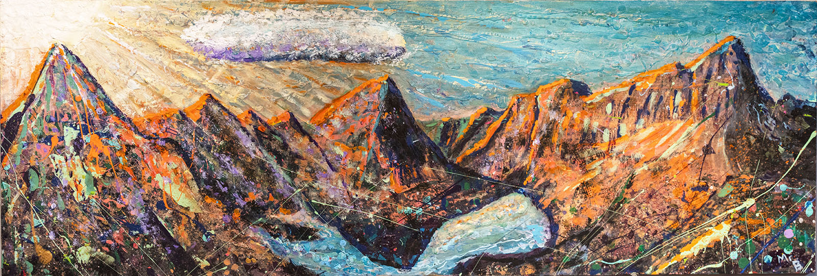 Crown Of The Continent abstract Montana landscape painting