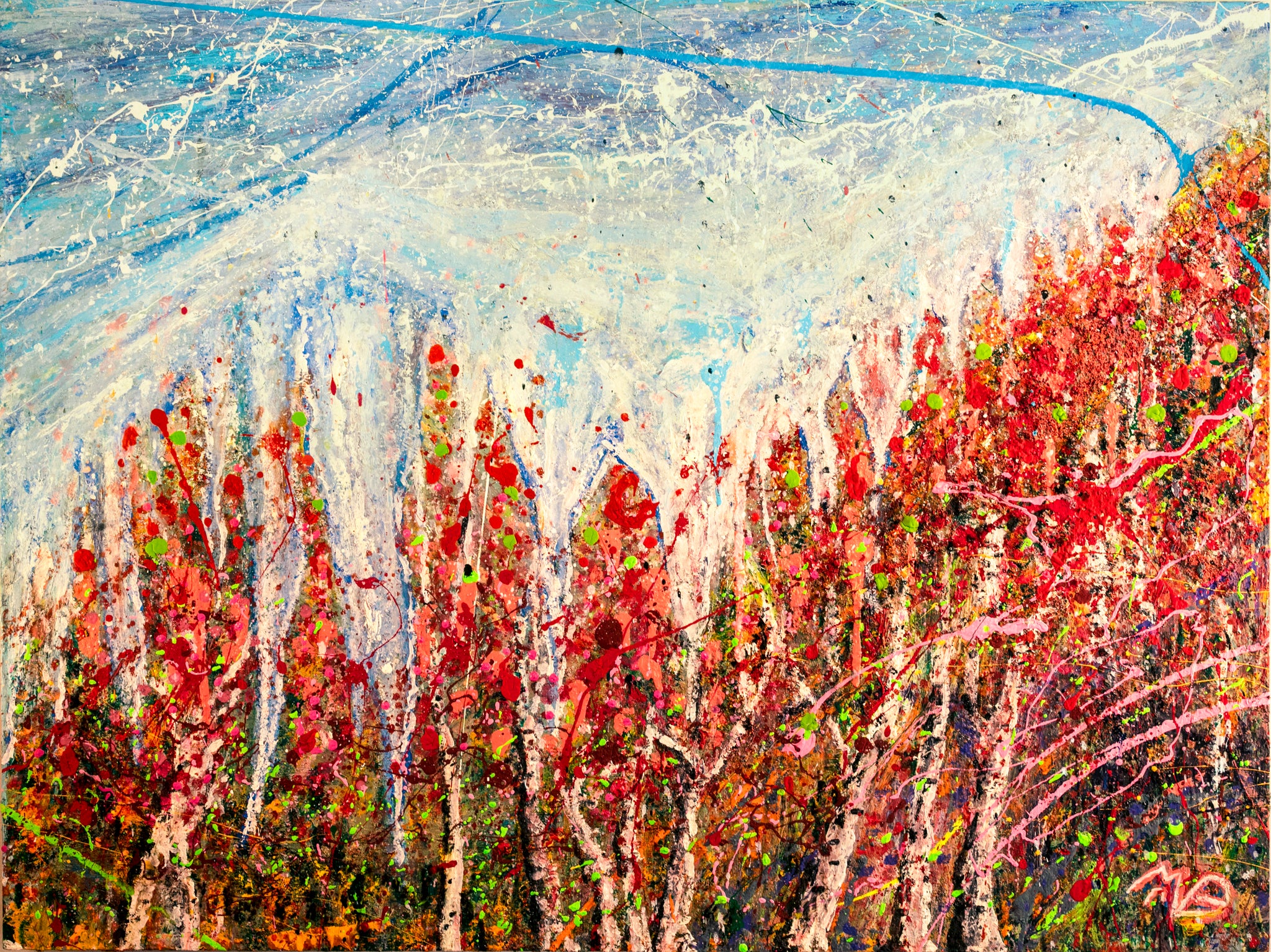 Fallen Winter abstract Montana landscape painting