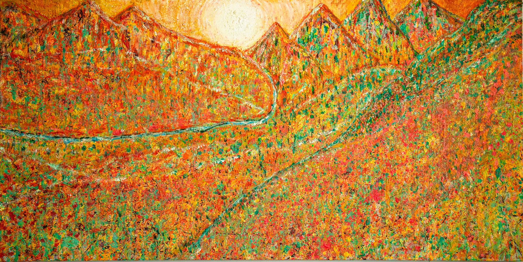 Glacier Summer abstract Montana landscape painting