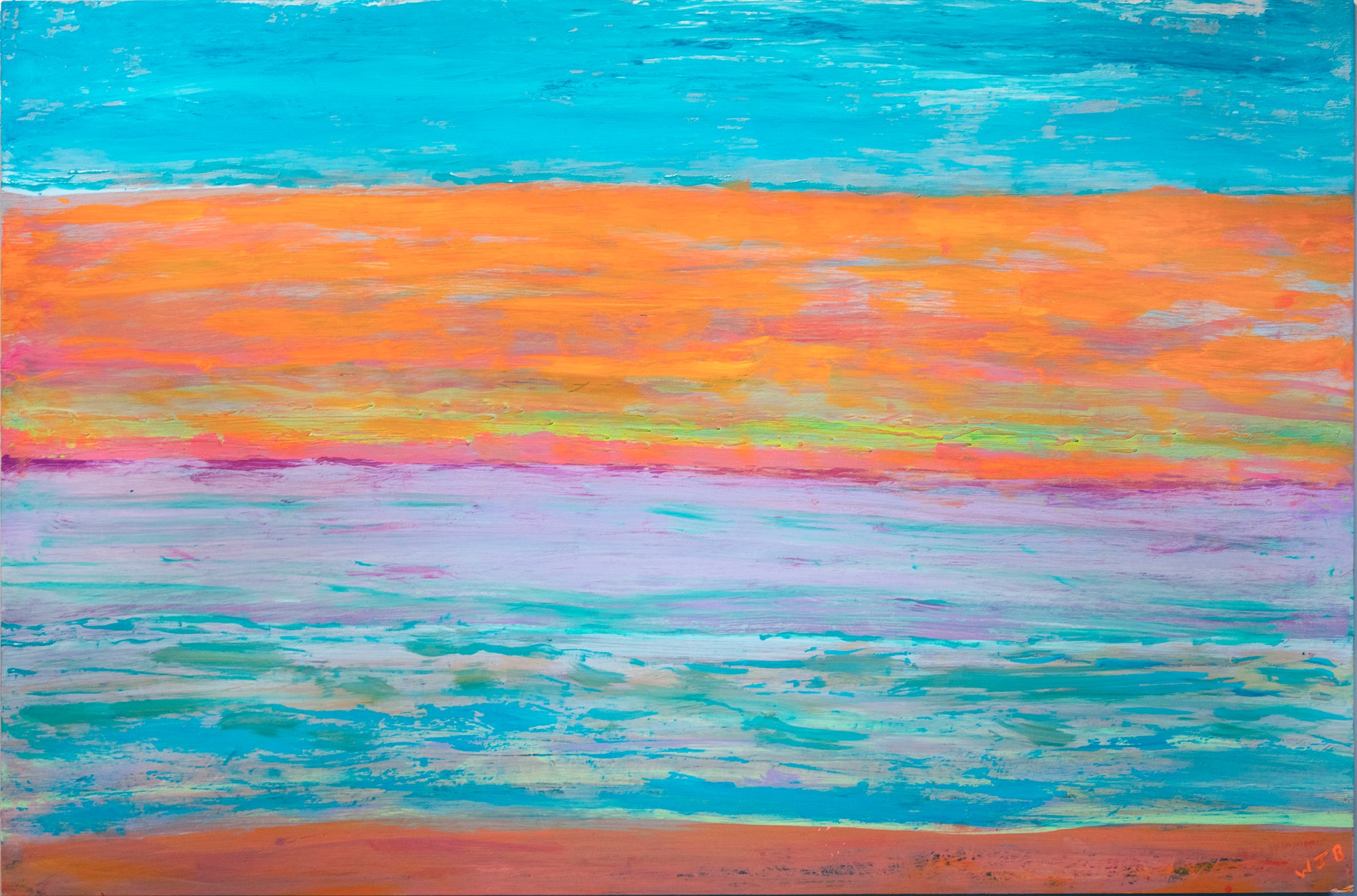 Serenity Shore abstract Montana landscape painting