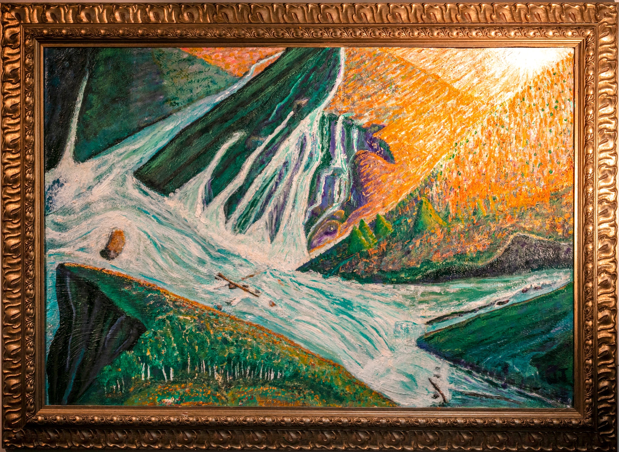 Watershed abstract Montana landscape painting