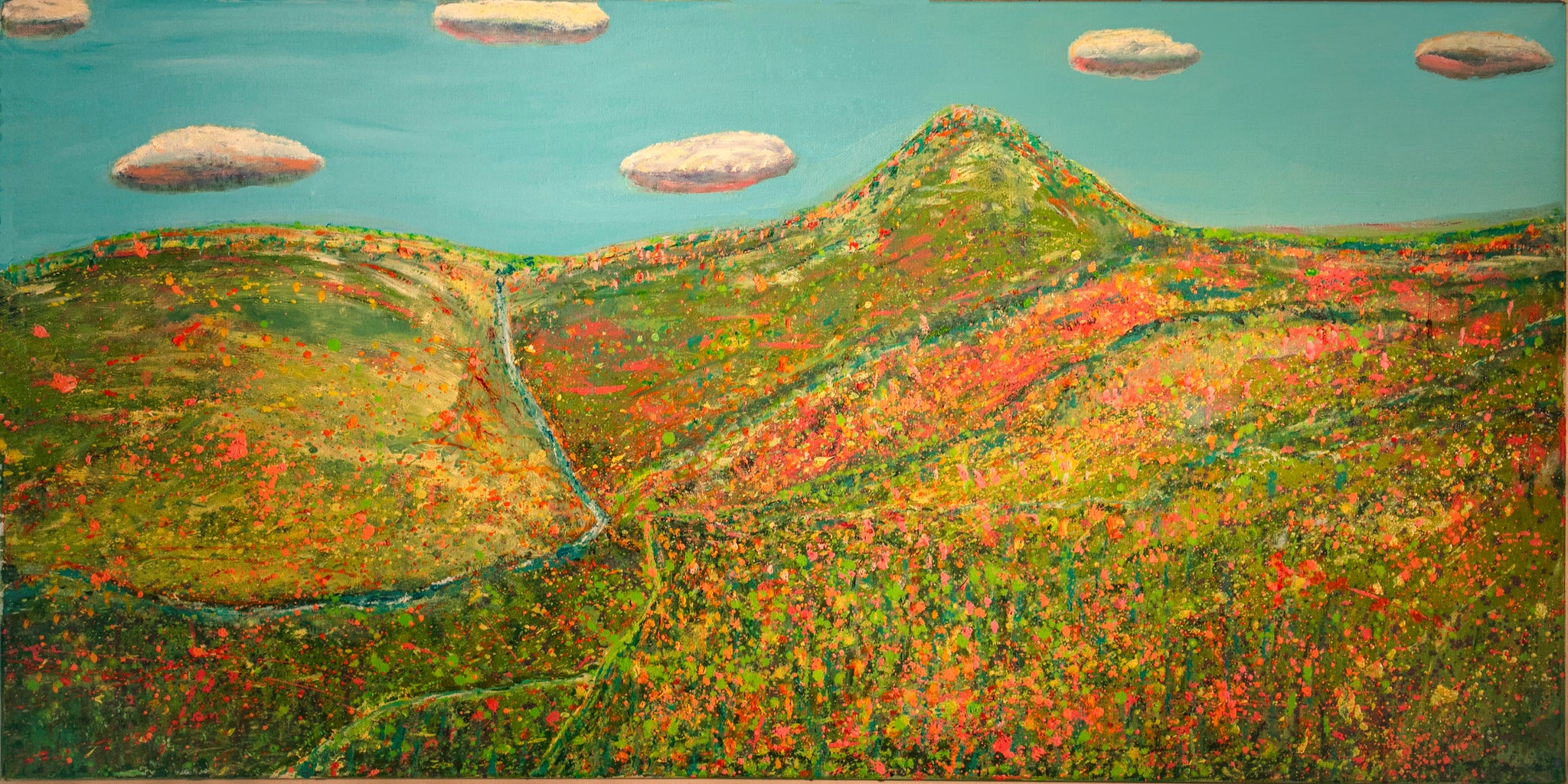 Western Hills abstract Montana landscape painting